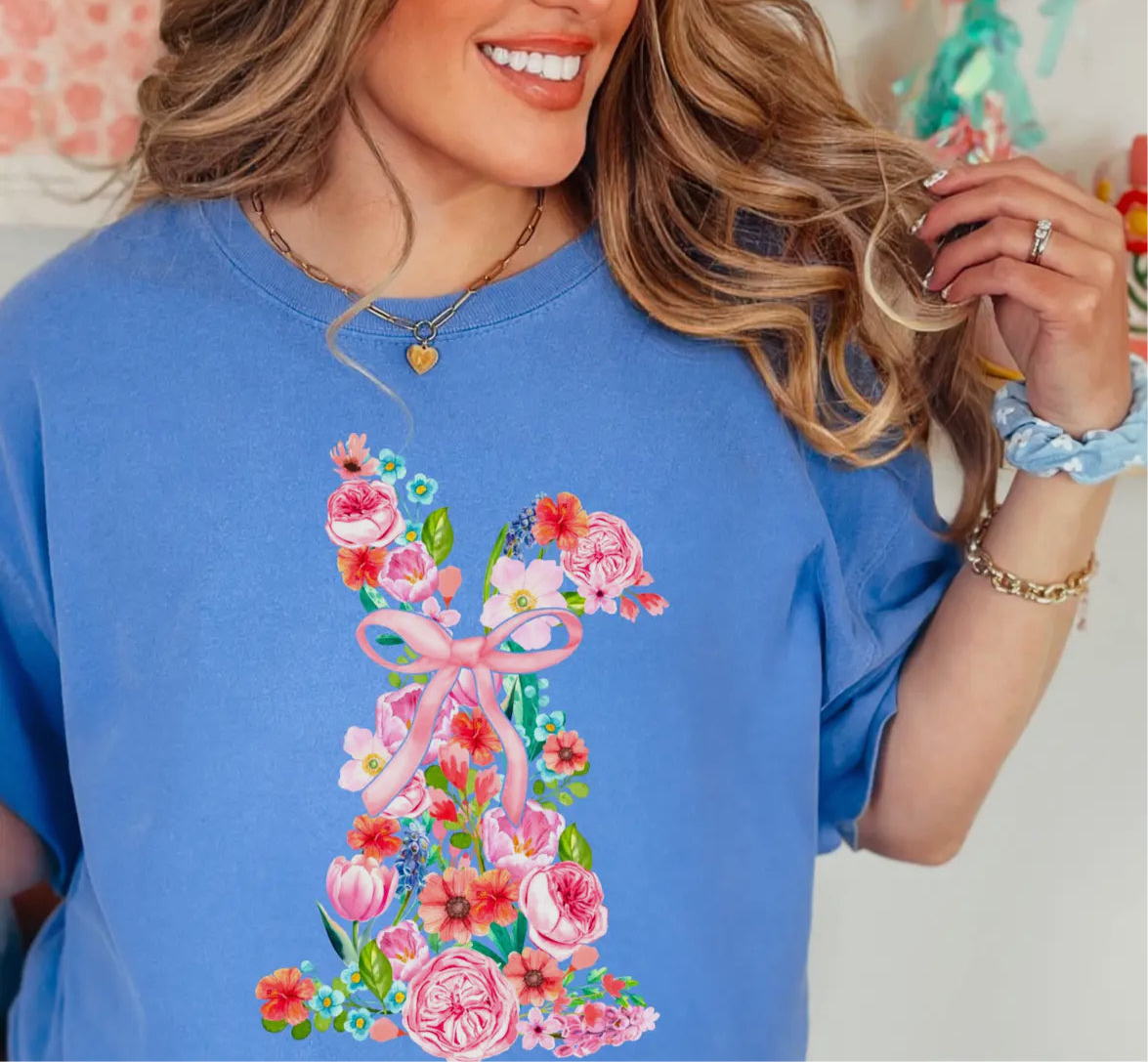 Floral Easter Bunny Tee