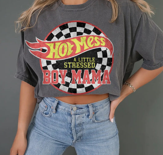 Hot Mess Boy Mama Tee