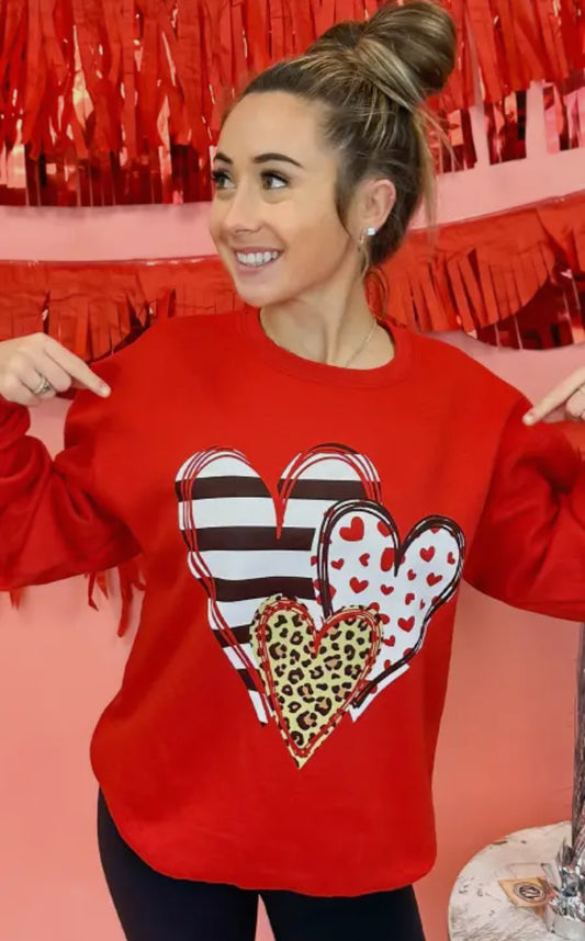 Doodle Heart Valentine Sweatshirt