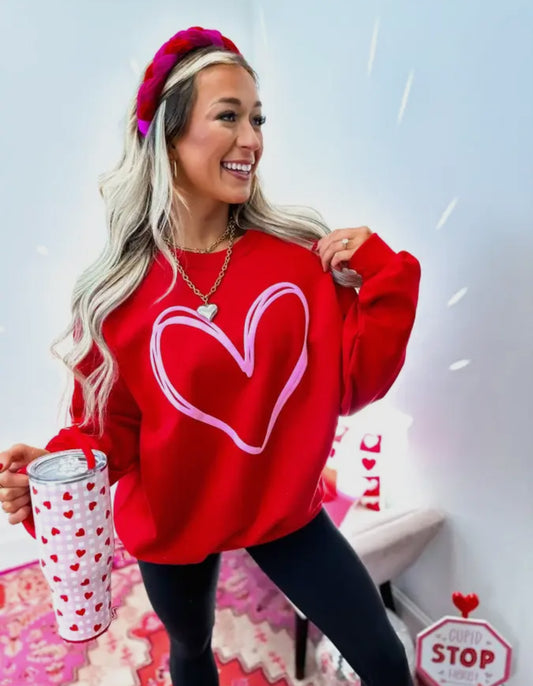 Big Heart Red Sweatshirt